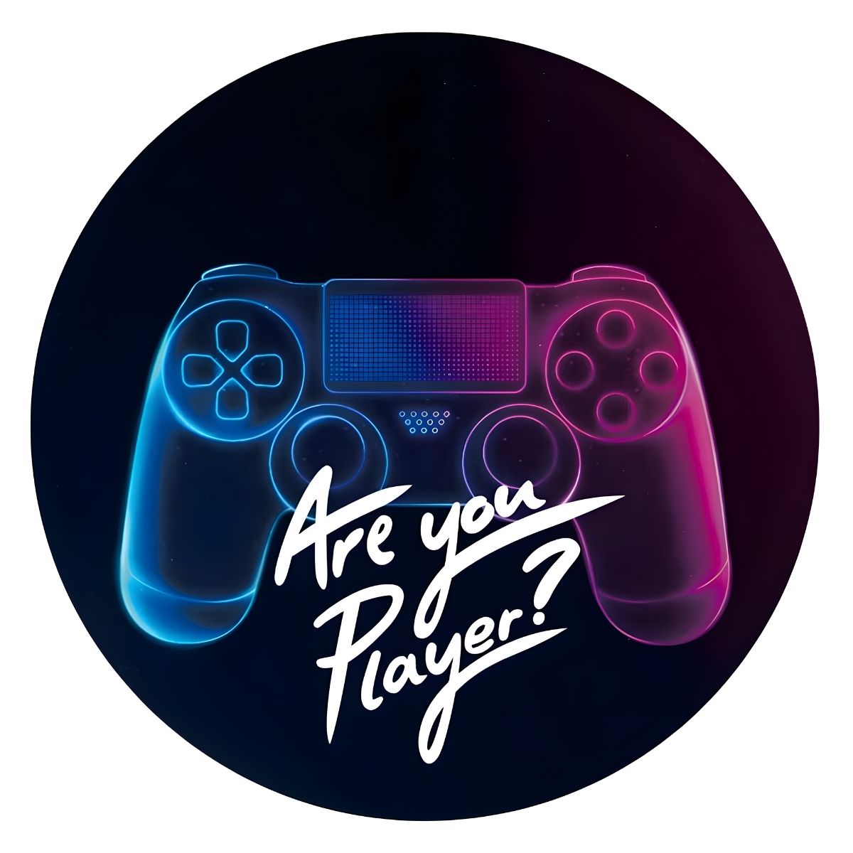 Herní podložka pod židli s LED – Hexa koule modrá, průměr 120 cm, tloušťka 4 mm